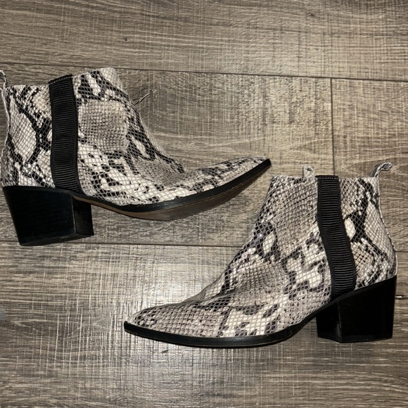 Snakeskin Ankle Boots - Picture 3 of 9